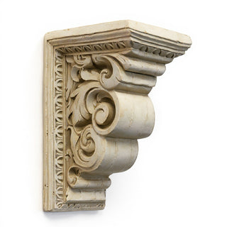 Carved Bracket Wall Bracket - 9-inch — Museum Terracotta finish