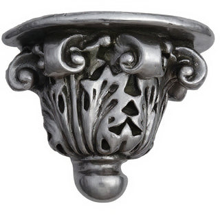 Stone Button Bracket Wall Bracket - 8-inch — Aged Silver finish