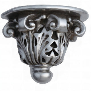 Stone Button Bracket Wall Bracket - 8-inch — Antique Silver finish