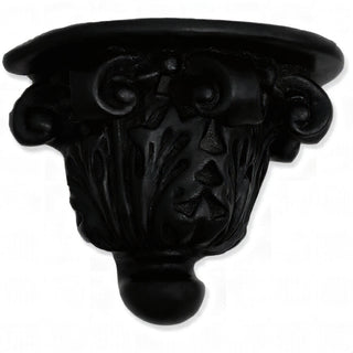 Stone Button Bracket Wall Bracket - 8-inch — Flat Black finish