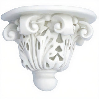 Stone Button Bracket Wall Bracket - 8-inch — Flat White finish