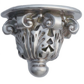 Stone Button Bracket Wall Bracket - 8-inch — Silver finish