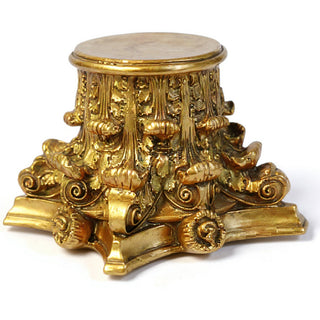 Corinthian Riser Pedestal — Antique Gold finish