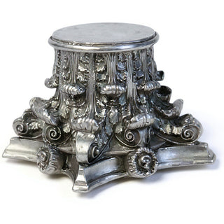 Corinthian Riser Pedestal — Aged Silver finish