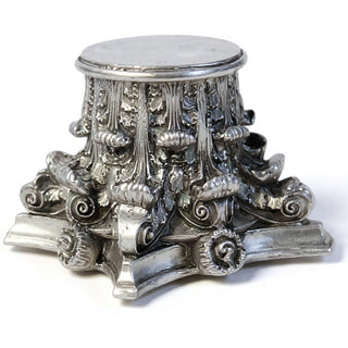 Corinthian Riser Pedestal — Antique Silver finish