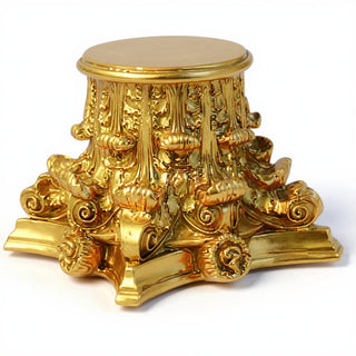 Corinthian Riser Pedestal — Deep Gold finish