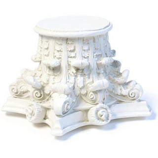 Corinthian Riser Pedestal — Flat White finish