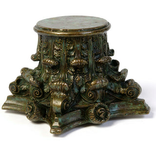 Corinthian Riser Pedestal — Green Bronze finish