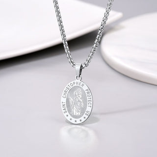 St. Christopher Necklace - Stainless Steel