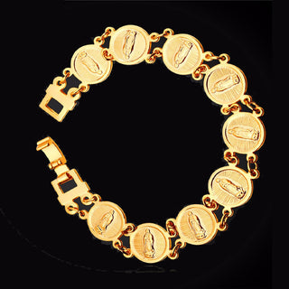 18K Gold-Plated Our Lady of Guadalupe Bracelet