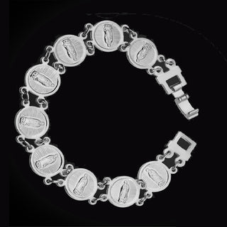 Stainless Steel Our Lady of Guadalupe Bracelet