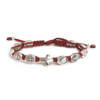 Unbreakable Faith Brown Saints Bracelet - Made in Medjugorje - main product image | CatholicShop.com