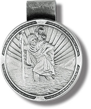 St Christopher Round Visor Clip 3-Pack