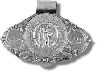 St Christopher Over Globe Visor Clip 3-Pack