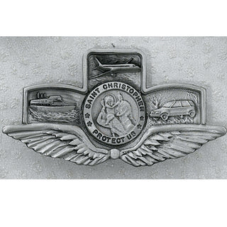 St. Christopher with Wings Visor Clip
