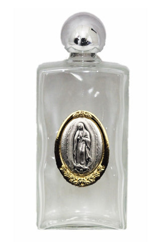 Our Lady of Guadalupe Large Holy Water Bottle 2x5"