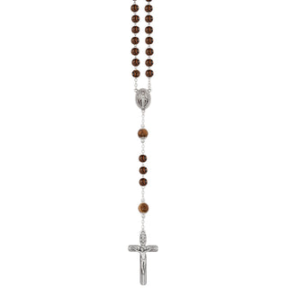 Large Blue Wood Miraculous Rosary