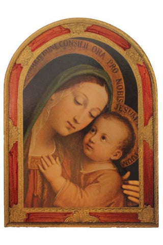 Our Lady of Good Counsel Florentine Plaque 12x15.5"