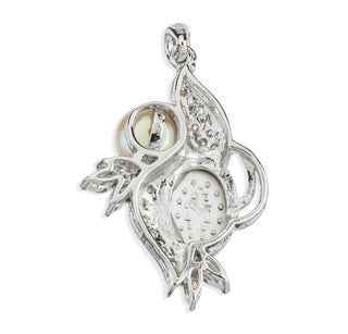 Sterling Silver Miraculous Medal with Cubic Set Zircons