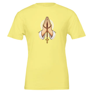 Praying Hands and Rosary T-Shirt