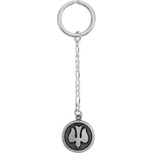 Sterling Silver 23 MM Holy Spirit Key Chain