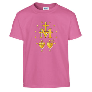 Miraculous Medal Reverse Gold Kids T-Shirt - view 8