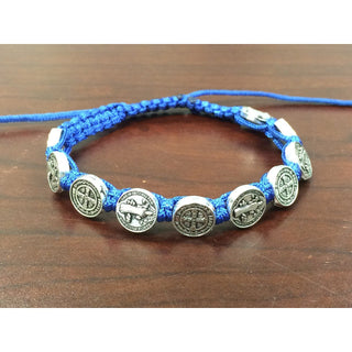 4-pack - St. Benedict Slip Knot Bracelet - Blue