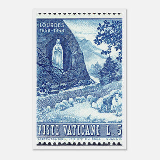Lourdes Apparition Blue Framed Print - view 2