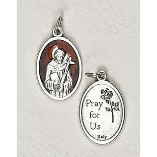 25-Pack - 3/4 inch Brown Enamel St Francis Pendant