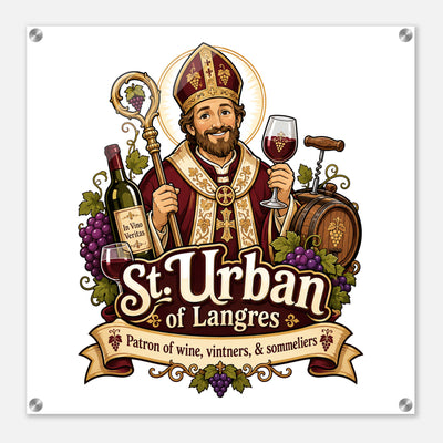 St. Urban of Langres Patron of Wine Acrylic Wall Plaque