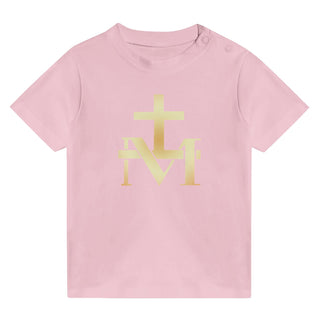 Gold Marian Cross Monogram Baby T-Shirt - view 3