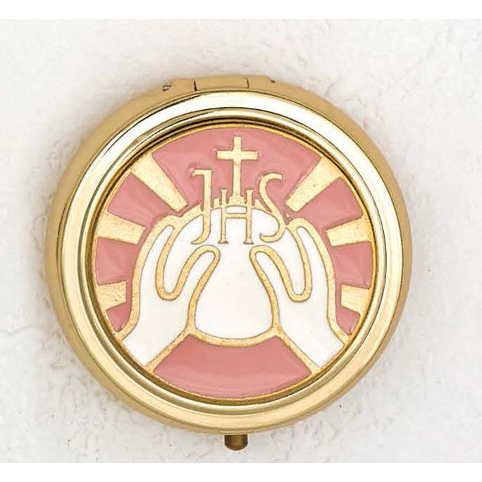 JHS Communion Pyx - Pink Enamel | Catholic Shop – CatholicShop.com