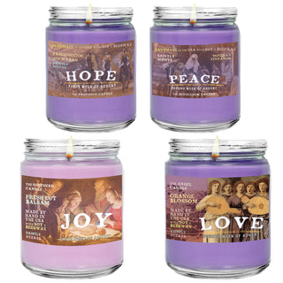 Scented Advent Candle Set - Four 15 oz Large Christmas Candles