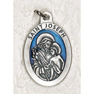 Bulk Saint Joseph Blue Enamel Medal