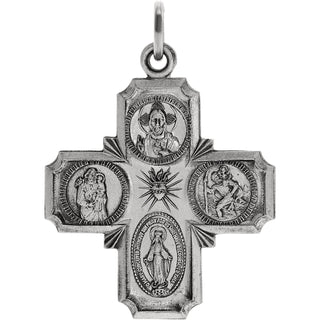 Sterling Silver 4-Way Cross Medal at Catholic Shop