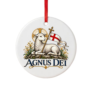 Agnus Dei Lamb of God Ceramic Ornament