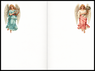 He Came Down to Earth from Heaven Madonna and Child Christmas Cards, Set of 10: inside of the card