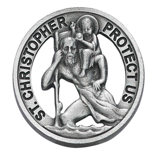 Round St. Christopher Cut Visor Clip