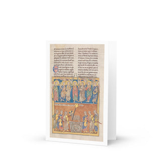 Feast Day Card - The Saints and the Lamb Illuminated Manuscript: front