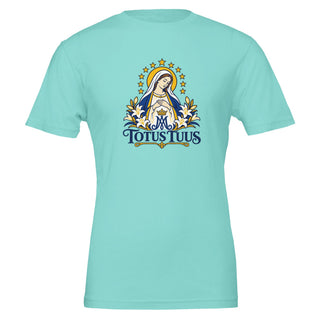 Totus Tuus Navy and Gold T-Shirt - view 2