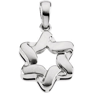 Sterling Silver 23x17.5 MM Star of David Pendant