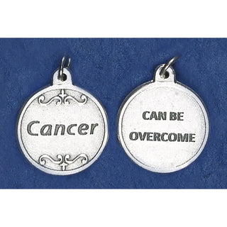 Bulk Silver tone Cancer Double Sided Medals