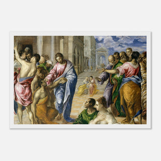 Healing the Blind Man by El Greco Framed Print - view 2