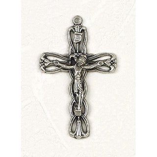 Bulk Flower Cross Silver Tone and Enamel