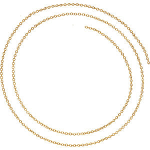 16-inch Cable Chain with Spring Ring - 14K Yellow Gold