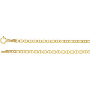 24-inch Anchor Chain with Spring Ring - 14K Yellow Gold