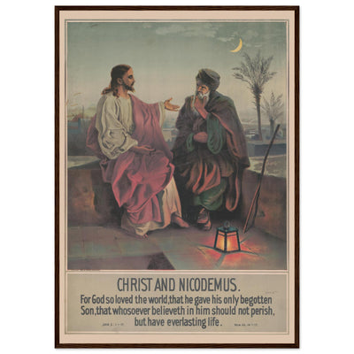 Vintage Christ and Nicodemus Framed Poster