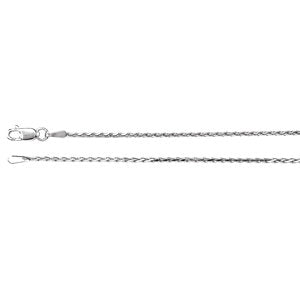 24-inch Diamond Cut Wheat Chain with Lobster Clasp - Sterling Silver