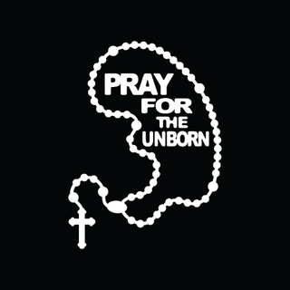 Pray for the Unborn White Vinyl ShapeCut Decal