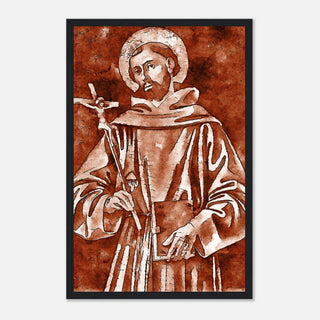 Sepia Franciscan Saint with Crucifix Framed Print - view 22